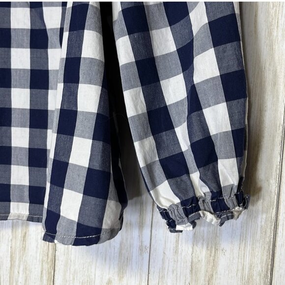 Jcrew Crewcuts Navy Blue & White Gingham Size XXS (2-3) - Picture 5 of 6
